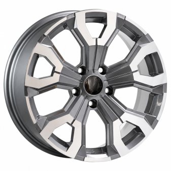 Alu kola Arceo DY1887, 17x7 5x114.3 ET35, šedivá + leštěný límec