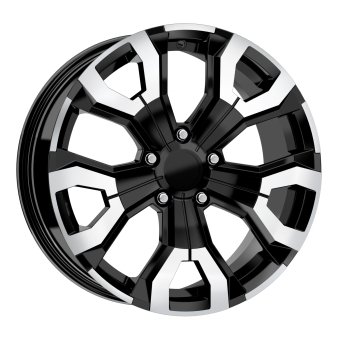 Alu kola Arceo DY1887, 17x7 5x114.3 ET35, černá + leštěný límec