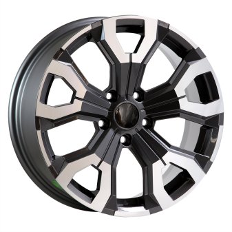 Alu kola Arceo DY1887, 17x7 5x114.3 ET35, šedivá + leštěný límec