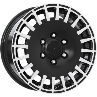 Alu kola Arceo DY1956, 16x7 6x130 ET50, černá + leštění (zátěžová)