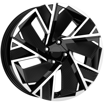 Alu kola Arceo DY2026, 16x6.5 5x114.3 ET35, černá + leštění