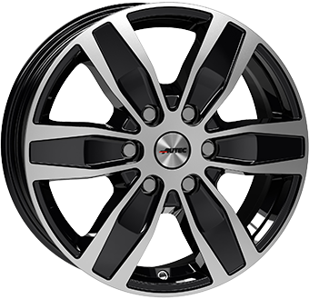 Alu kola AUTEC QUANTRO, 17x7 6x130 ET57, černá lesklá + leštění (zátěžová)