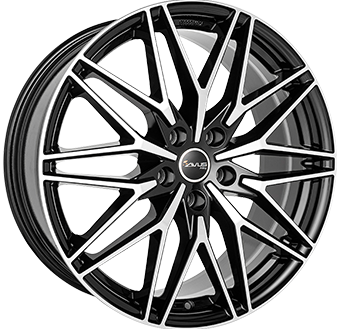 Alu kola AVUS VELGEN AC-MB6, 19x9 5x130 ET44, černá lesklá + leštění (zátěžová)