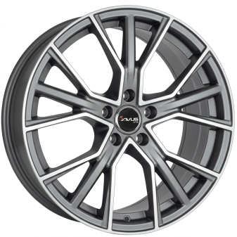 Alu kola AVUS VELGEN AF18, 18x8 5x112 ET35, šedivá matná + leštění
