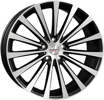 Alu kola BORBET BLX, 20x8.5 5x108 ET45, černá matná + leštění