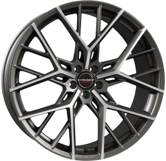 Alu kola BORBET BY, 21x8.5 5x114.3 ET40, titanová matná + leštění