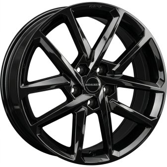 Alu kola BORBET N, 16x6.5 4x108 ET37, černá lesklá