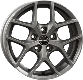 Alu kola BORBET Y, 17x7 5x108 ET42, titanová