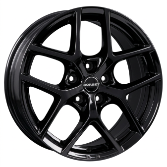Alu kola BORBET Y, 17x7.5 5x112 ET45, černá lesklá
