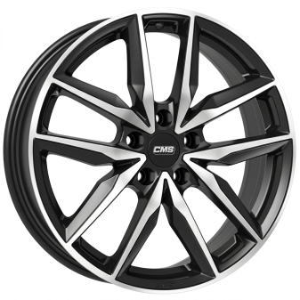 Alu kola CMS C28, 17x7 5x100 ET40, černá lesklá + leštění