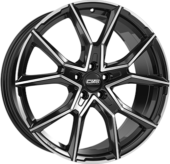 Alu kola CMS C33, 20x8.5 5x112 ET40, černá lesklá + leštění (zátěžová)