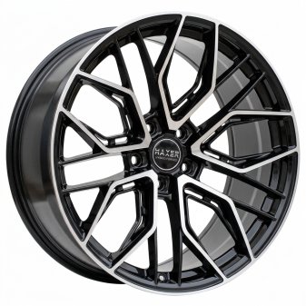 Alu kola Haxer HX015F, 22x10.5 5x112 ET20, černá + leštění