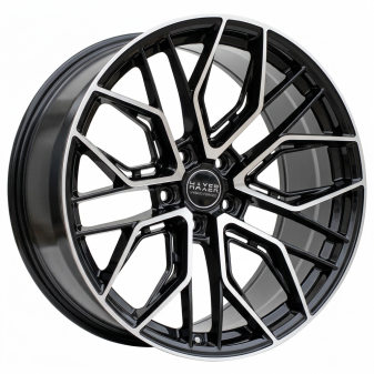 Alu kola Haxer HX015F, 20x10.5 5x120 ET30, černá + leštění (zátěžová)