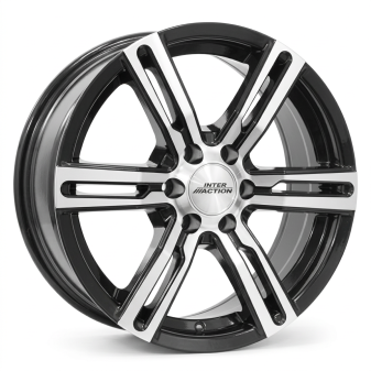 Alu kola INTER ACTION KARGIN 6, 17x7.5 6x139.7 ET25, černá lesklá + leštění (zátěžová)