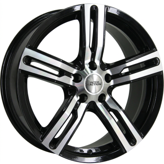 Alu kola INTER ACTION KARGIN, 16x6.5 5x114.3 ET45, černá lesklá + leštění (zátěžová)