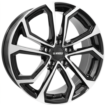 Alu kola IT WHEELS ELLA, 16x6.5 5x108 ET45, černá lesklá + leštění