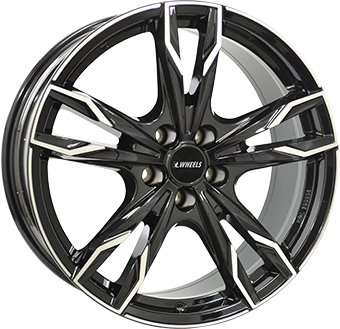 Alu kola IT WHEELS GINA, 18x8 5x120 ET45, černá lesklá + leštění (zátěžová)