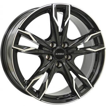 Alu kola IT WHEELS GINA, 19x7.5 5x114.3 ET49, černá lesklá + leštění (zátěžová)
