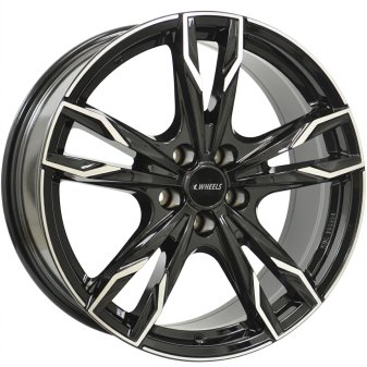 Alu kola IT WHEELS GINA, 17x7.5 5x114.3 ET50, černá lesklá + leštění (zátěžová)