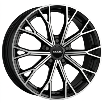 Alu kola MAK ASPHALT, 20x9.5 5x112 ET52, černá lesklá + leštění (zátěžová)