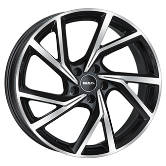 Alu kola MAK KASSEL, 18x8 5x112 ET42, černá lesklá + leštění (zátěžová)