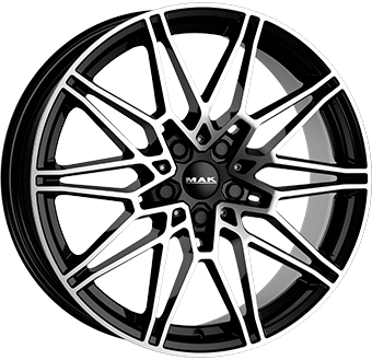 Alu kola MAK KOENIG, 20x8 5x112 ET45, černá lesklá + leštění (zátěžová)