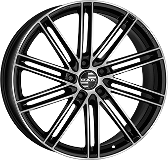 Alu kola MAK LEIPZIG, 20x9 5x130 ET57, černá lesklá + leštění (zátěžová)