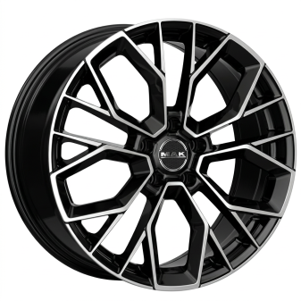 Alu kola MAK STILO-D, 20x10 5x112 ET58, černá lesklá + leštění (zátěžová)