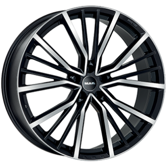Alu kola MAK UNION, 20x8.5 5x112 ET32, černá lesklá + leštění (zátěžová)
