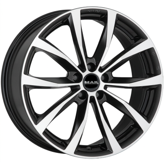 Alu kola MAK WOLF, 16x6.5 5x112 ET33, černá lesklá + leštění