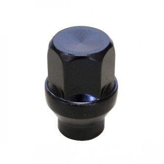 Matice na alu kola Offroad M12x1,25 černá, krček 8mm, klíč 19, výška 35 mm, uzavřená