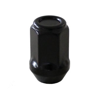 Matice na kola M12x1,5 černá, kužel, klíč 17, výška 35 mm, uzavřená
