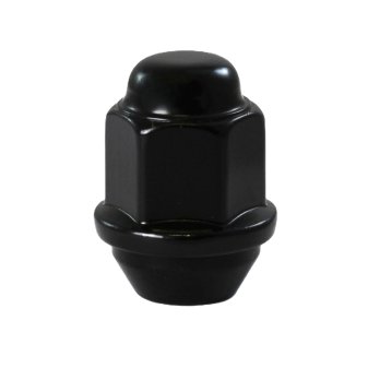 Matice na plechové disky Hyundai, Kia, Mazda M12x1,5 černá, kužel, klíč 21, výška 35 mm, uzavřená