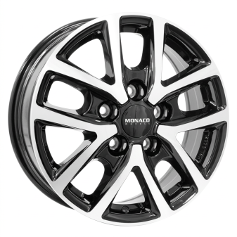 Alu kola MONACO WHEELS CL2T, 16x6.5 5x130 ET66, černá lesklá + leštění (zátěžová)