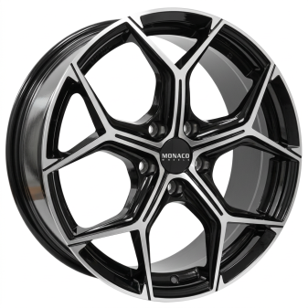 Alu kola MONACO WHEELS GP16, 20x8 5x112 ET44, černá lesklá + leštění