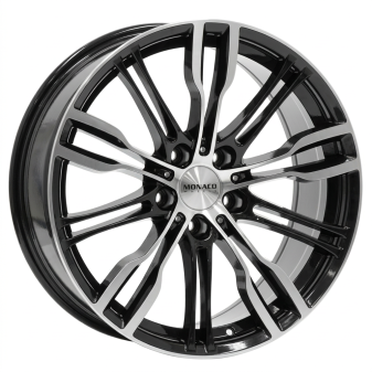 Alu kola MONACO WHEELS GP8, 19x8 5x120 ET32, černá lesklá + leštění (zátěžová)