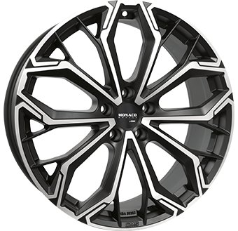 Alu kola MONACO WHEELS GPC17, 20x8.5 5x108 ET45, černá matná + leštění (zátěžová)