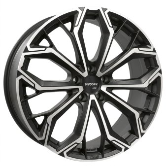 Alu kola MONACO WHEELS GPC17, 19x8 5x112 ET34, černá matná + leštění (zátěžová)