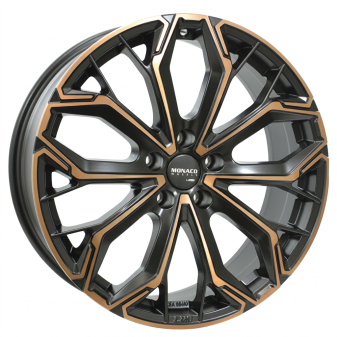 Alu kola MONACO WHEELS GPC17, 19x8 5x112 ET35, černá + měděná barva leštění (zátěžová)