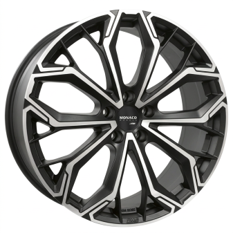Alu kola MONACO WHEELS GPC17, 19x8 5x112 ET34, černá matná + leštění (zátěžová)