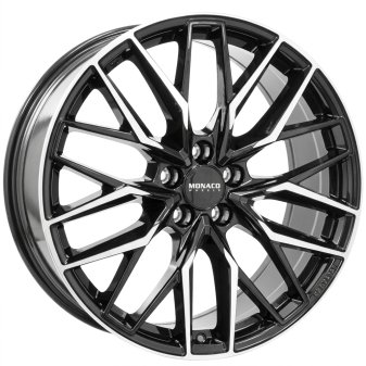 Alu kola MONACO WHEELS GPX, 18x8 5x114.3 ET50, černá lesklá + leštění (zátěžová)