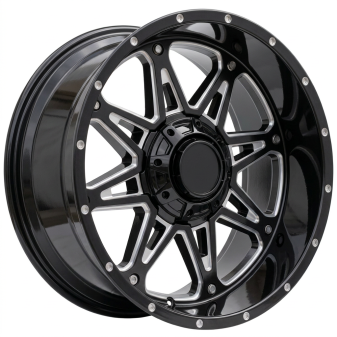 Alu kola Racing Line 1109A, 20x10 12x135 ET-12, černá lesklá (zátěžová)