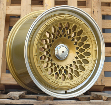 Alu kola Racing Line 1308B, 18x8.5 10x112 ET30, bronzová + leštěný límec