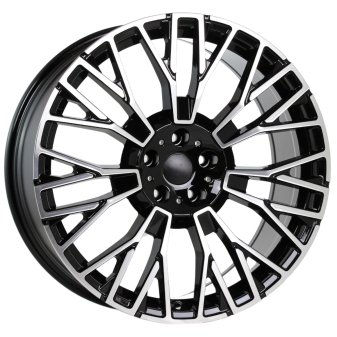 Alu kola Racing Line 3S1111, 21x9.5 5x112 ET37, černá + leštění (zátěžová)