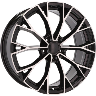 Alu kola Racing Line 3S1279, 17x7.5 5x112 ET51, černá + leštění