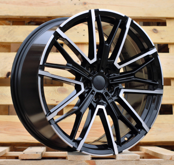 Alu kola Racing Line 3S1284, 19x8 5x112 ET30, černá + leštění