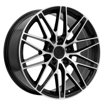 Alu kola Racing Line 3S1324, 20x7.5 5x130 ET32, černá + leštění (zátěžová)