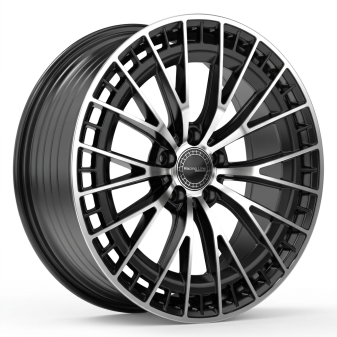 Alu kola Racing Line 3S1384, 20x8.5 5x112 ET34.5, černá + leštění (zátěžová)