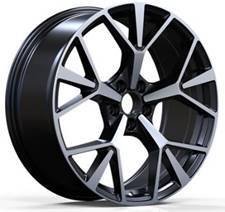 Alu kola Racing Line 3S1385, 20x8.5 5x112 ET38, černá + leštění