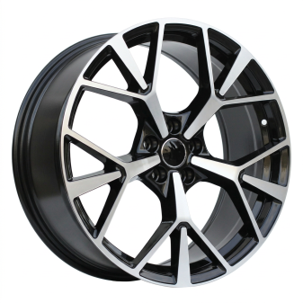 Alu kola Racing Line 3S1385, 20x8.5 5x112 ET38, černá + leštění (zátěžová)